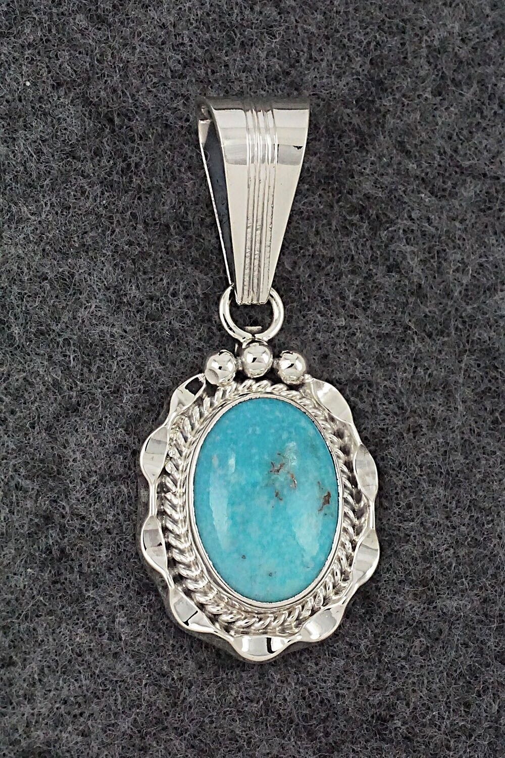 Turquoise & Sterling Silver Pendant - Samuel Yellowhair