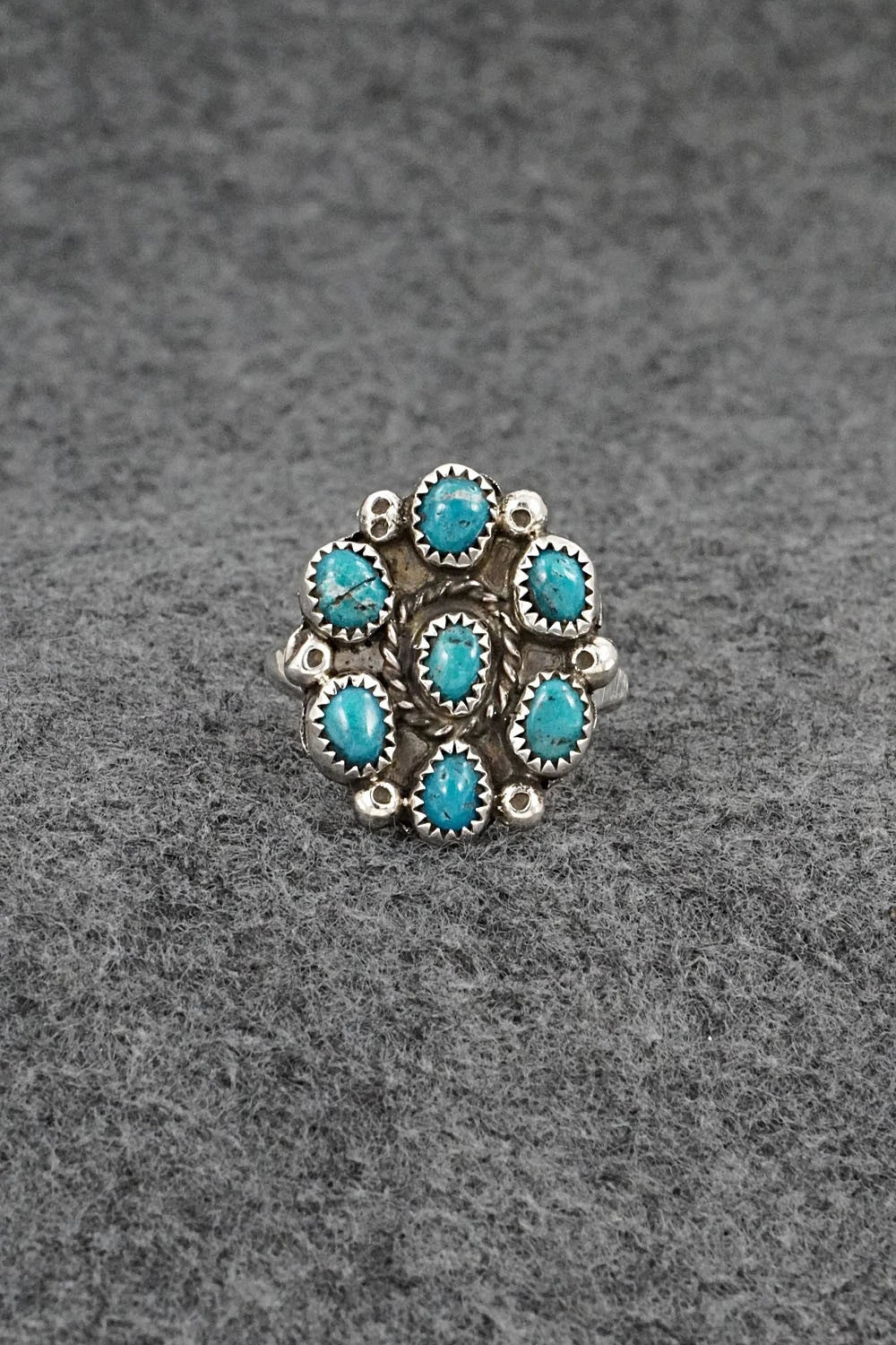 Turquoise & Sterling Silver Ring - Priscilla Reeder - Size 8