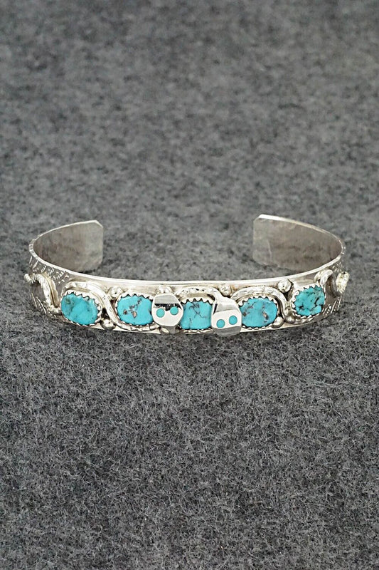 Turquoise & Sterling Silver Bracelet - Joy Calavaza