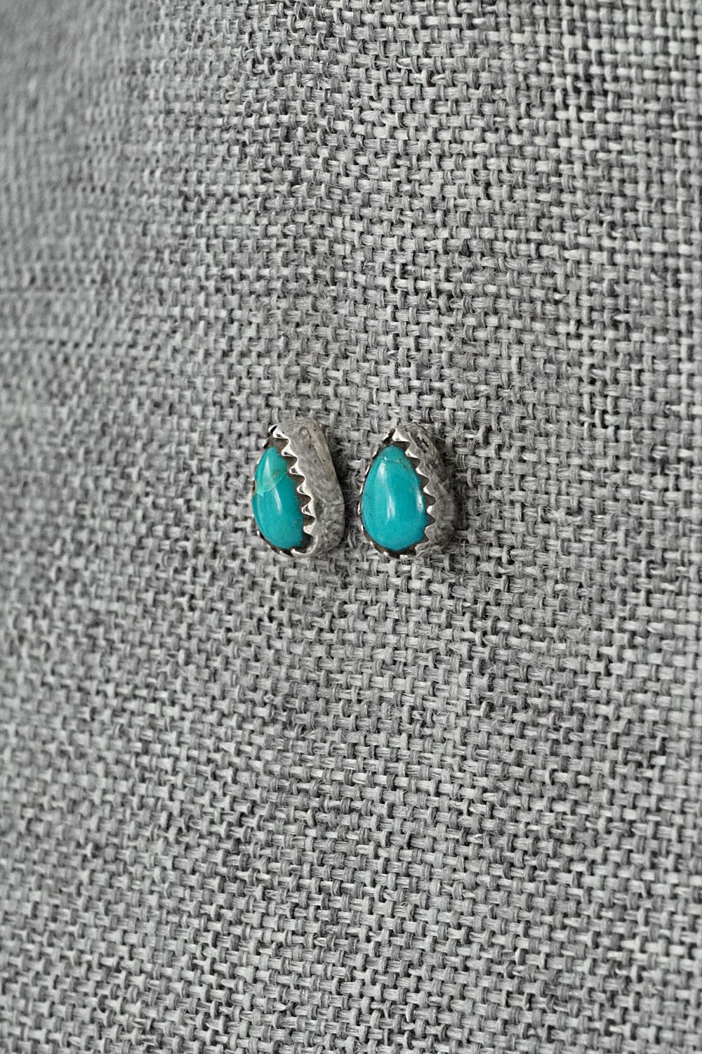 Turquoise & Sterling Silver Earrings - Gerald Joe