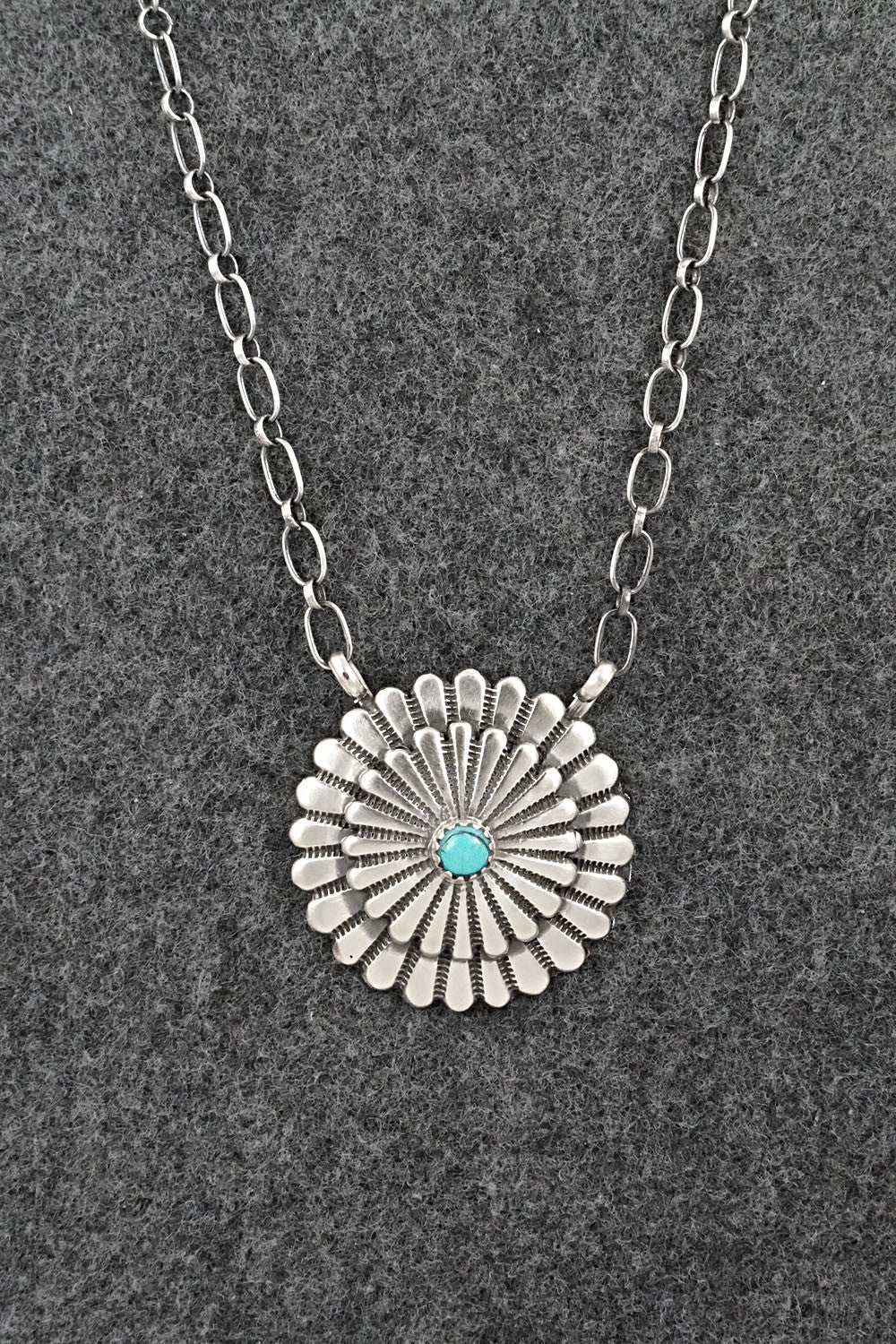 Turquoise & Sterling Silver Necklace - Sheldon Mariano