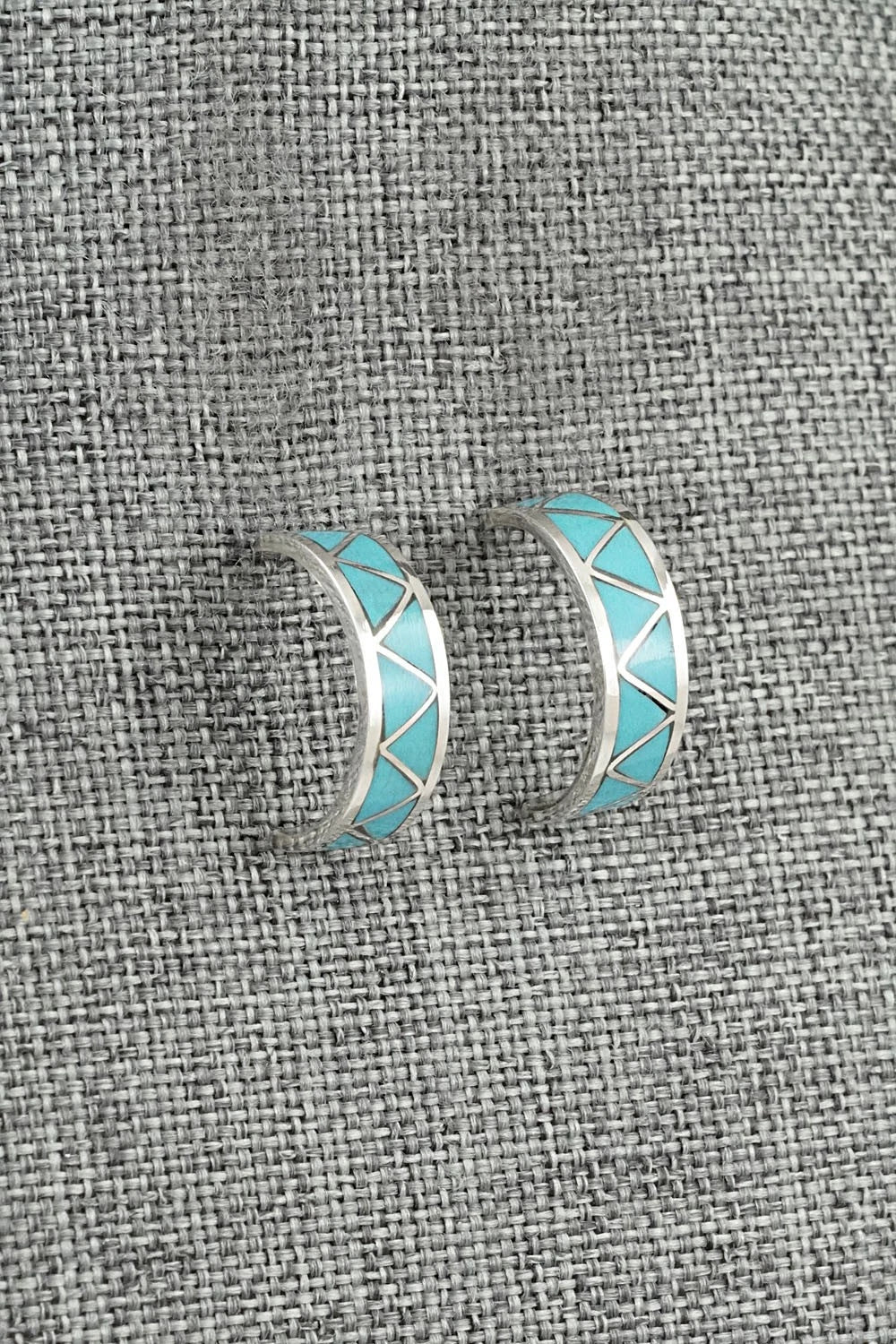 Turquoise & Sterling Silver Earrings - Claudine Haloo