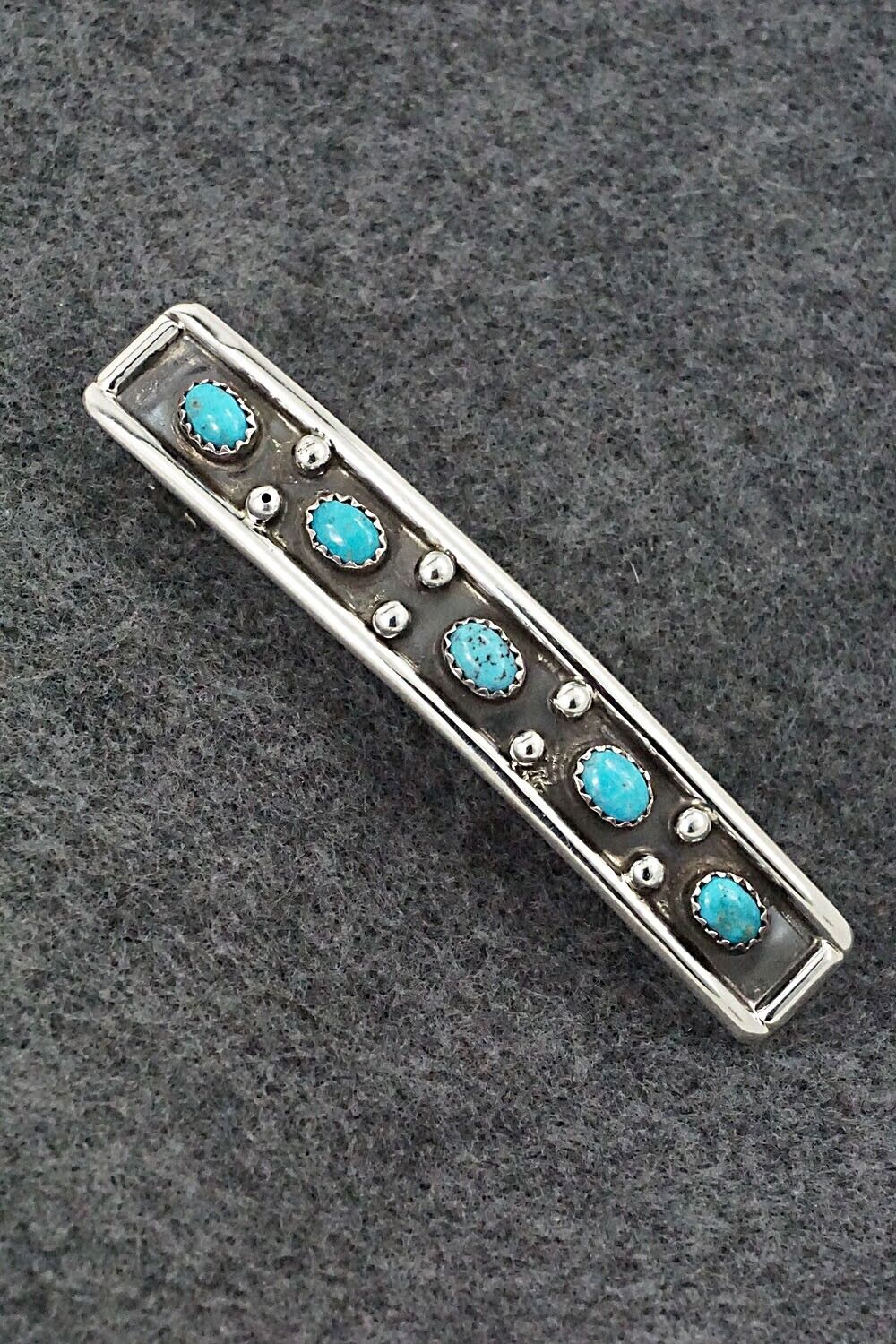 Turquoise & Sterling Silver Hair Barrette - Paul Largo