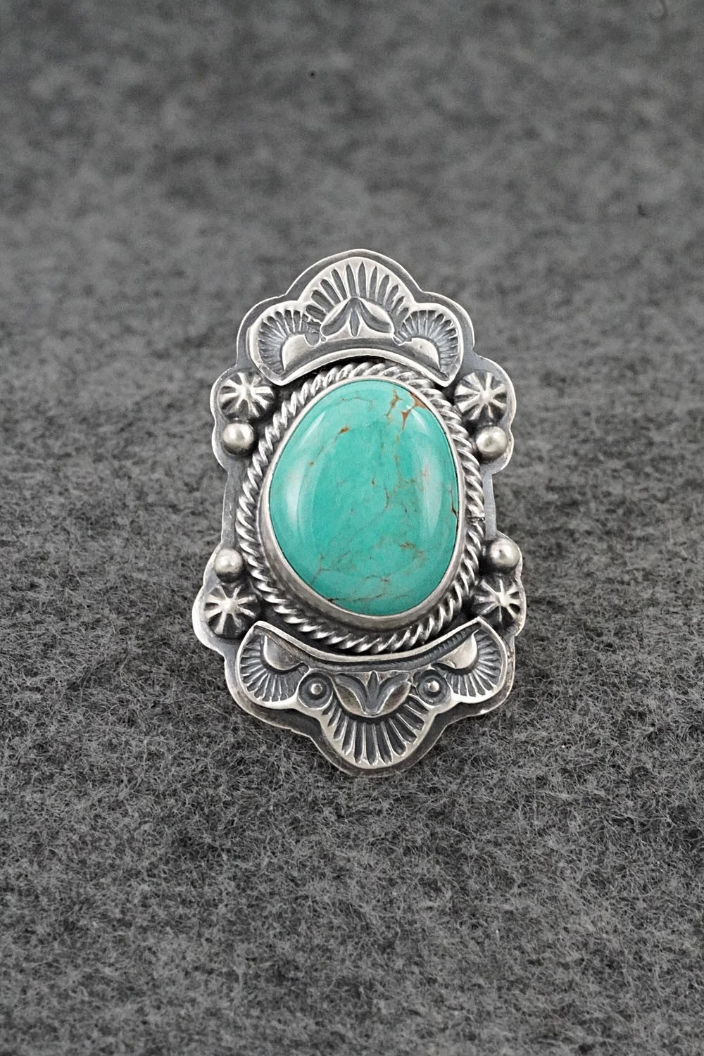 Turquoise & Sterling Silver Ring - Randy Boyd - Size 6.5
