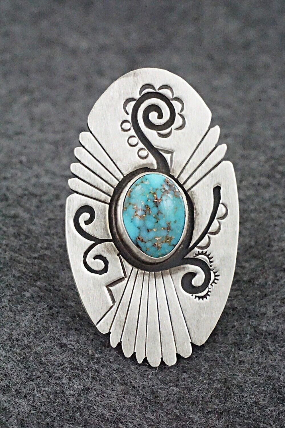 Turquoise & Sterling Silver Ring - Marita Benally - Size 9