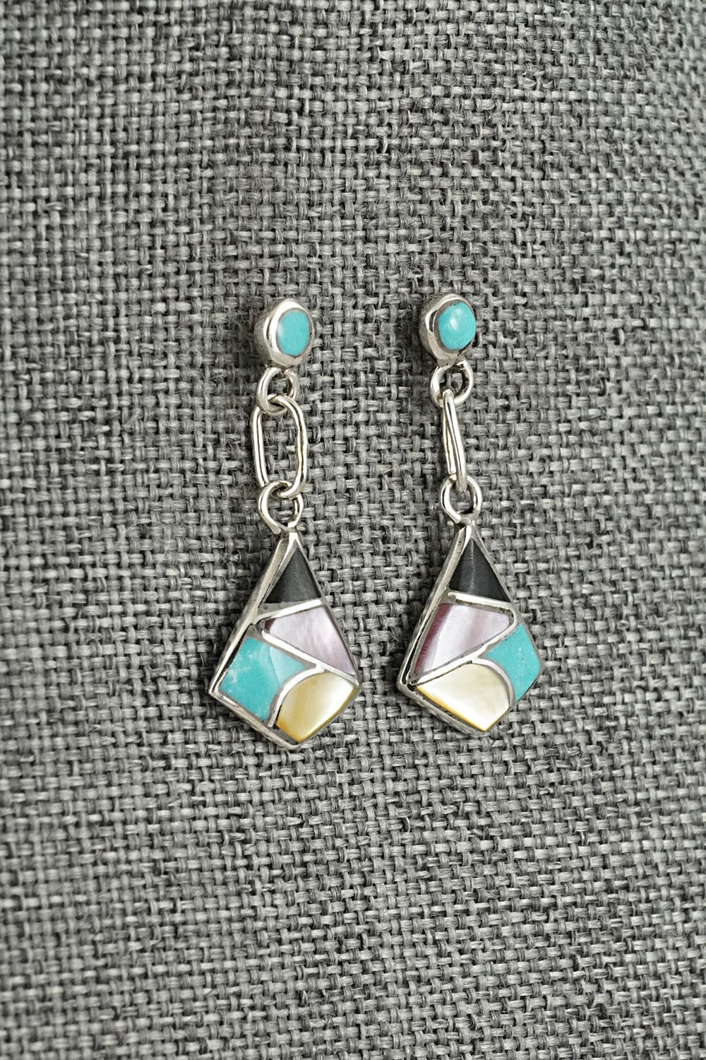 Multi-Stone & Sterling Silver Earrings - Orena Leekya