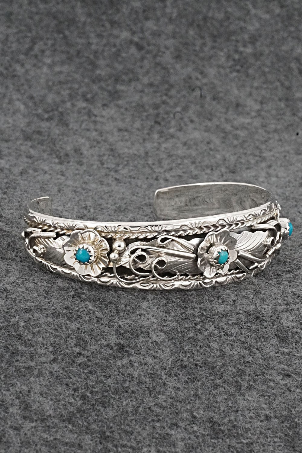 Turquoise & Sterling Silver Bracelet - Bessie Joe