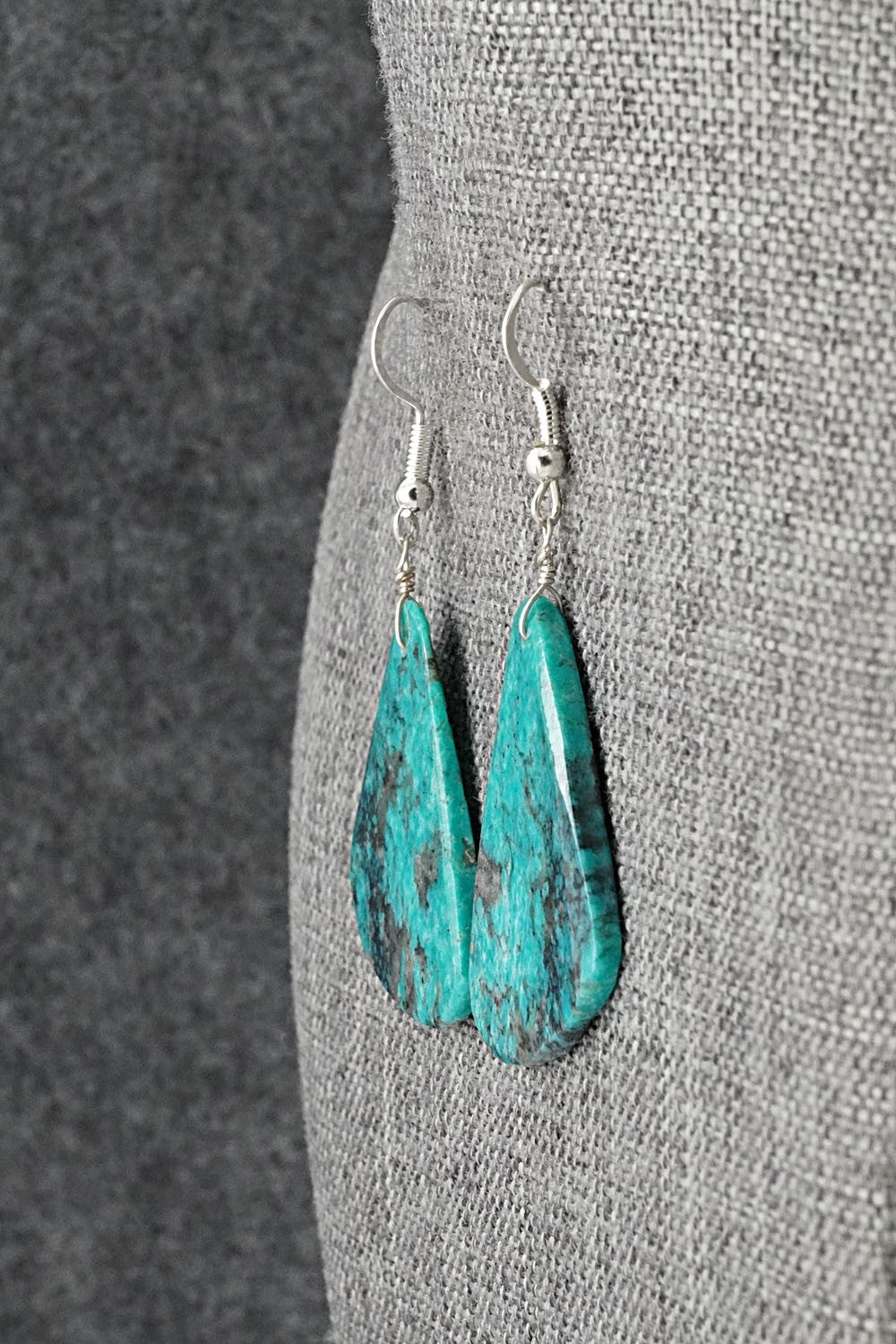 Turquoise & Sterling Silver Earrings - Louise Pete