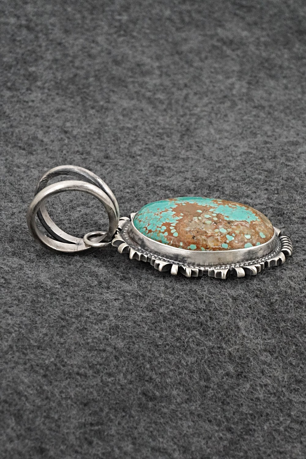 Turquoise & Sterling Silver Pendant - Randy Billy
