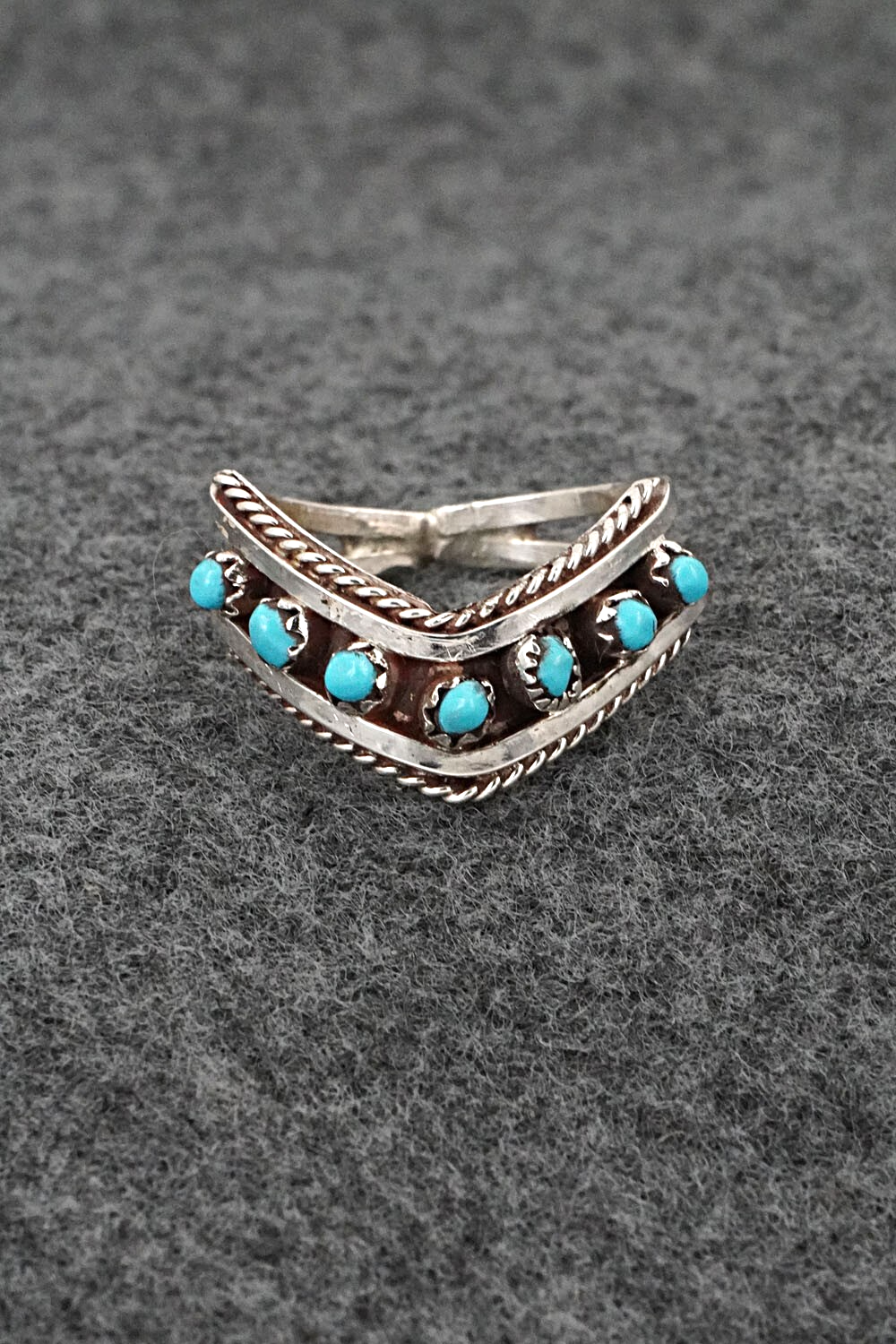 Turquoise & Sterling Silver Ring - Susie Livingston - Size 7