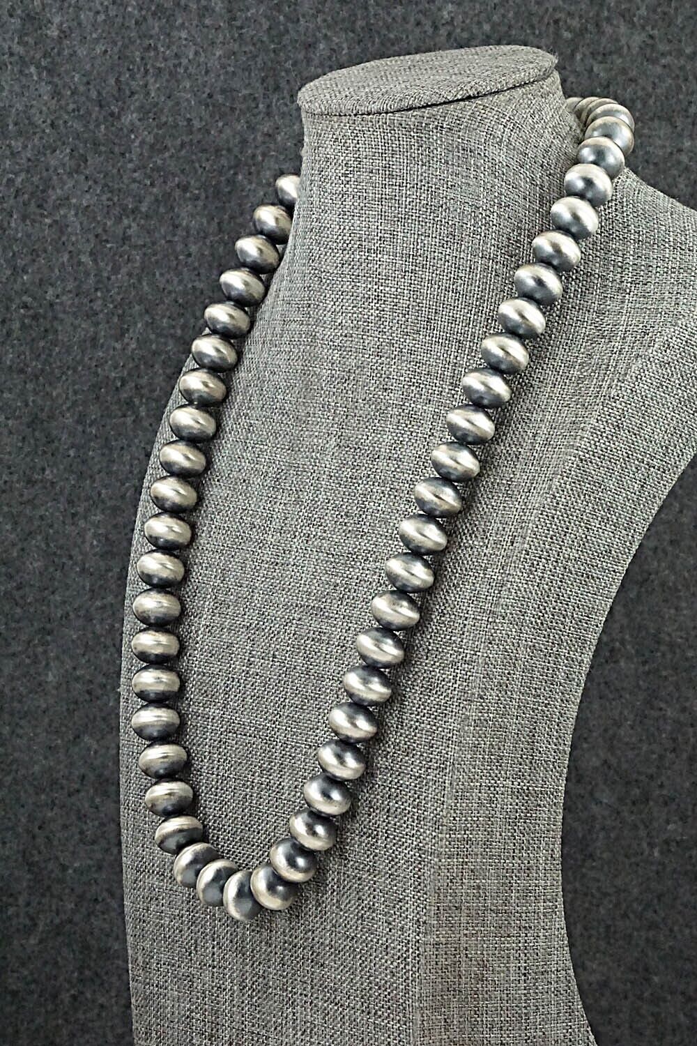 Sterling Silver Navajo Pearl Necklace 26" - Bryannen Halwood