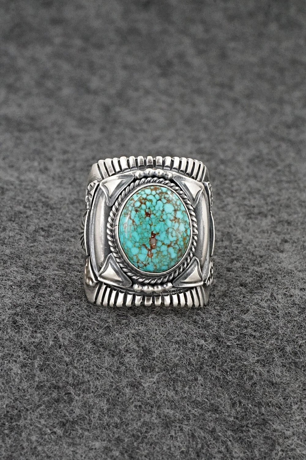 Turquoise & Sterling Silver Ring - Derrick Gordon - Size 10