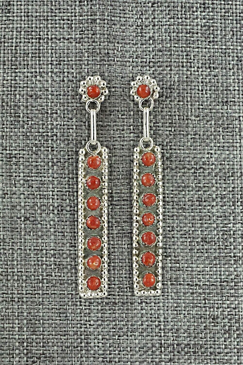 Coral & Sterling Silver Earrings - Rena Laate
