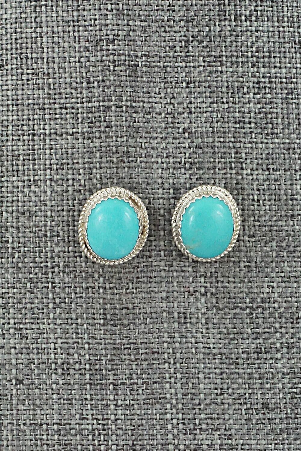 Turquoise and Sterling Silver Earrings - Sally Arviso