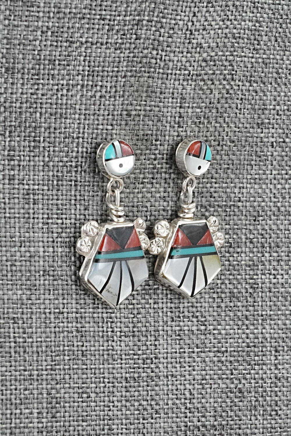 Multi-Stone Inlay & Sterling Silver Earrings - Ola Eriacho