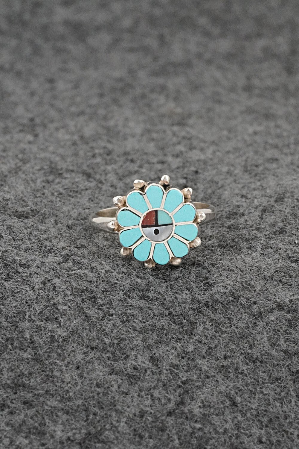 Multi-Stone & Sterling Silver Ring - Maxine Soseeah - Size 4.5