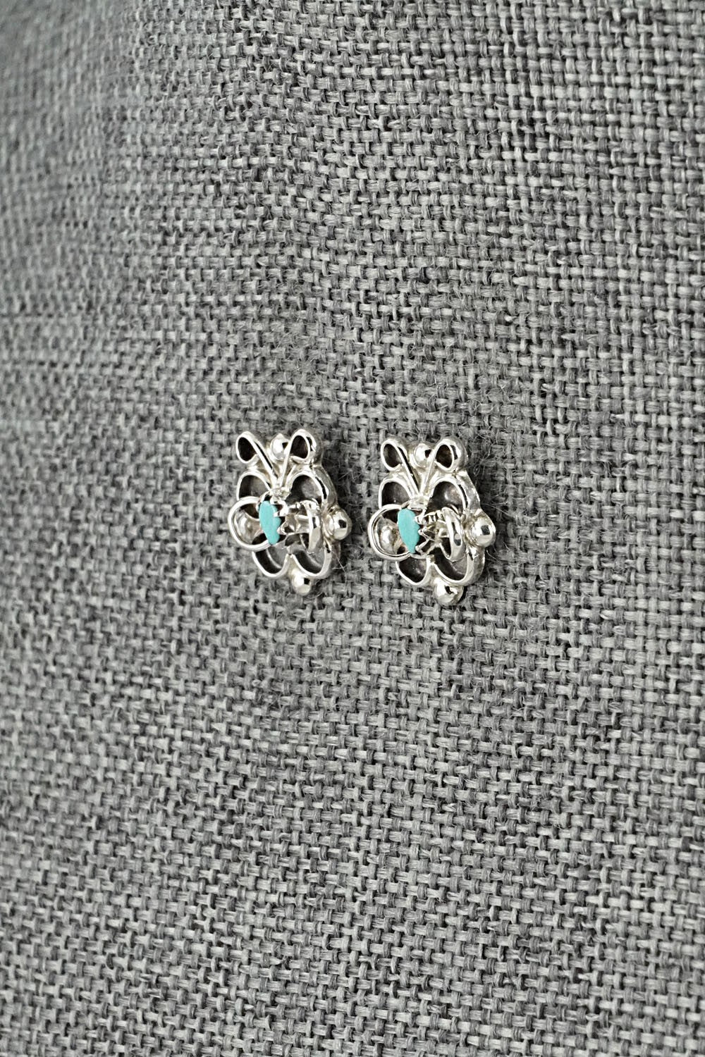 Turquoise & Sterling Silver Earrings - Carrie Wasela