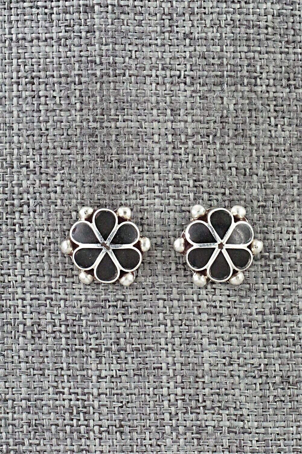Onyx & Sterling Silver Earrings - Bernadette Hattie