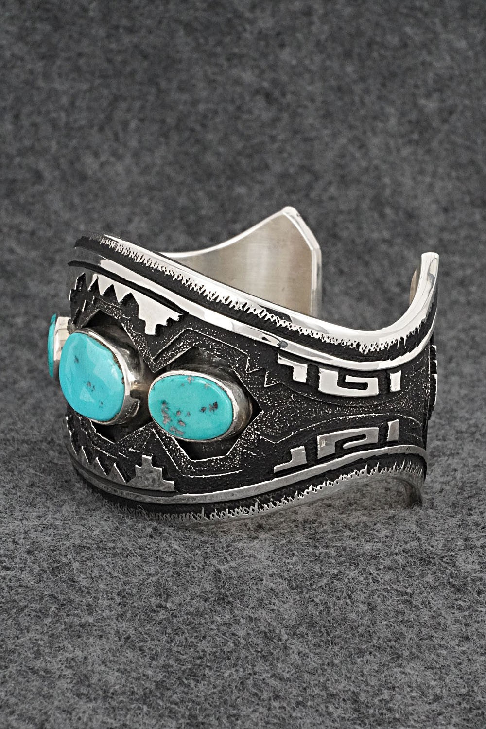 Turquoise & Sterling Silver Vintage Bracelet - Thomas Singer