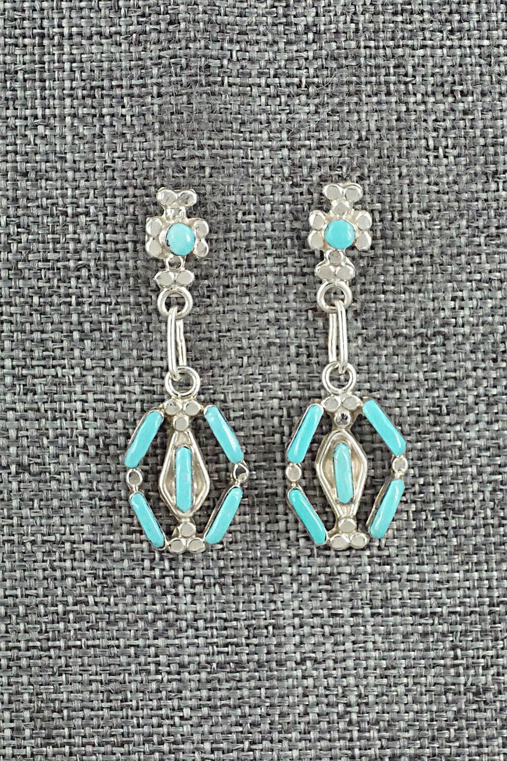Turquoise & Sterling Silver Earrings - Phyllis Panteah