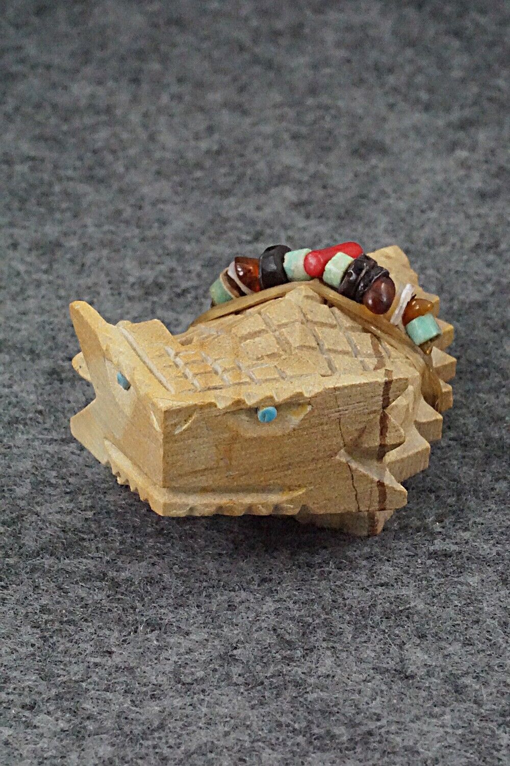 Horned Toad Zuni Fetish Carving - Douglas Martza