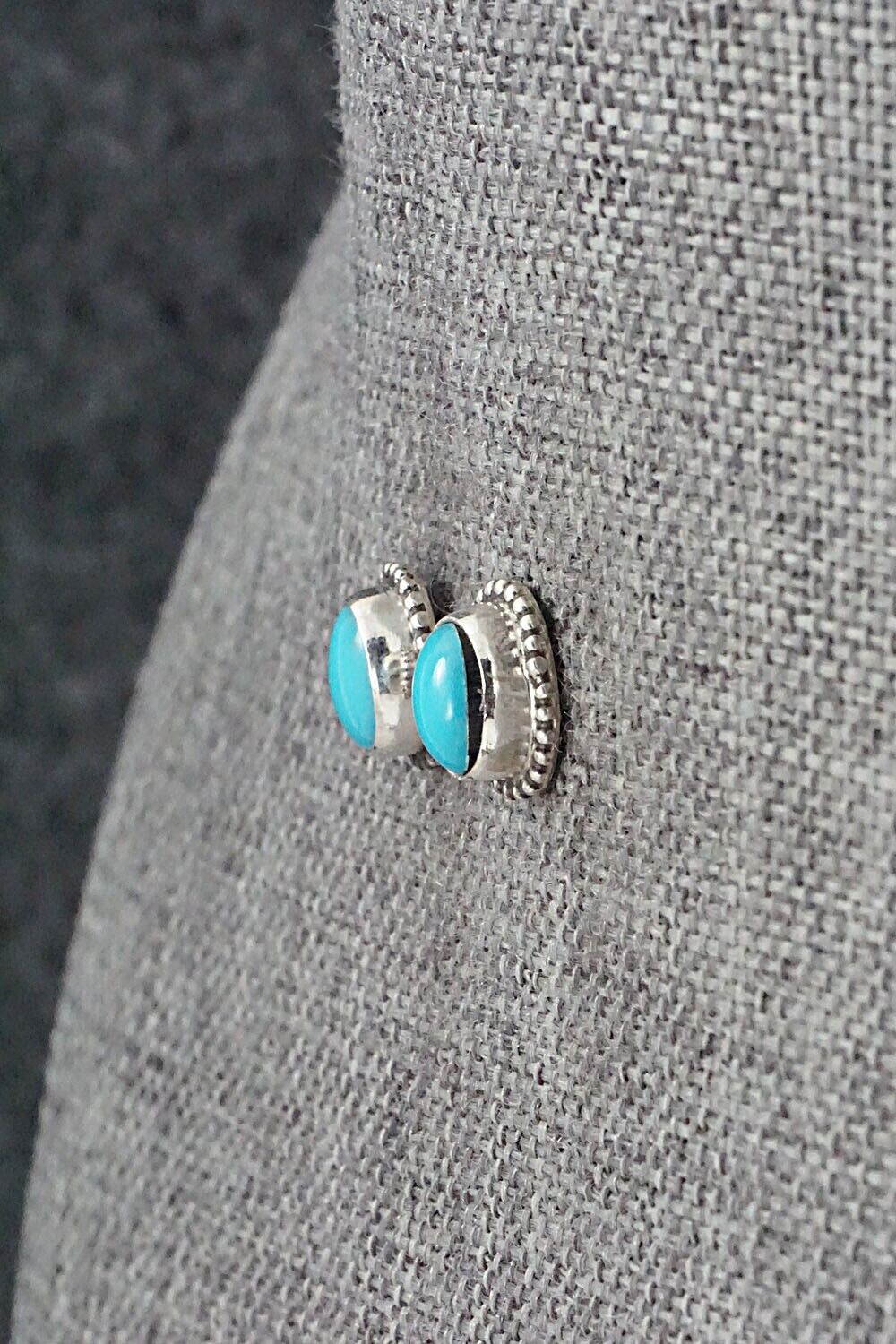 Turquoise & Sterling Silver Earrings - Rosemary Saunders