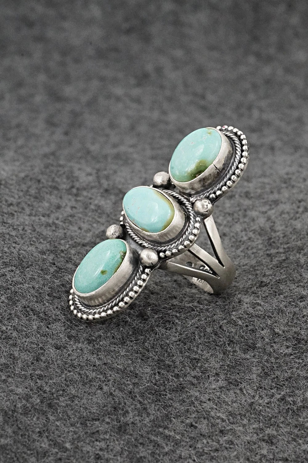 Turquoise & Sterling Silver Ring - Bobby Johnson - Size 7