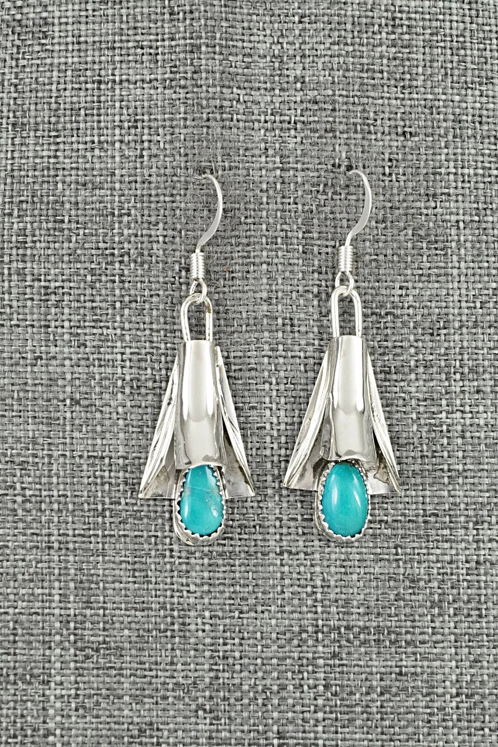 Turquoise & Sterling Silver Earrings - Louise Yazzie