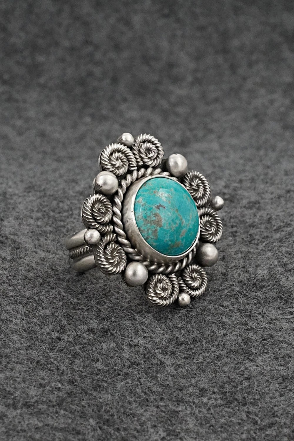 Turquoise & Sterling Silver Ring - Michael Calladitto - Size 7