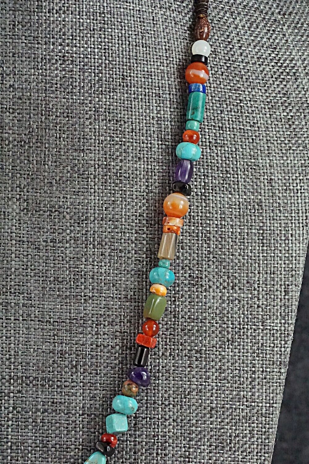 Multi-Stone and Sterling Silver Necklace - Helen Tsosie