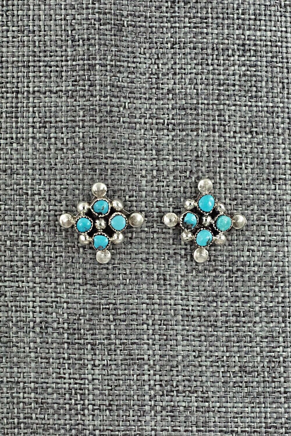 Turquoise & Sterling Silver Earrings - Calvert Lamy