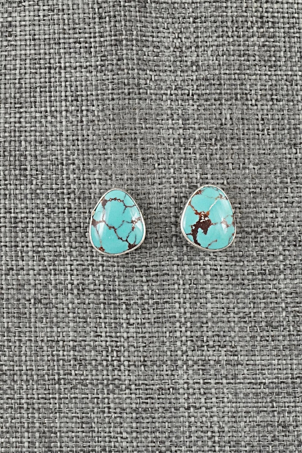 Turquoise & Sterling Silver Earrings - Eugene Gruber