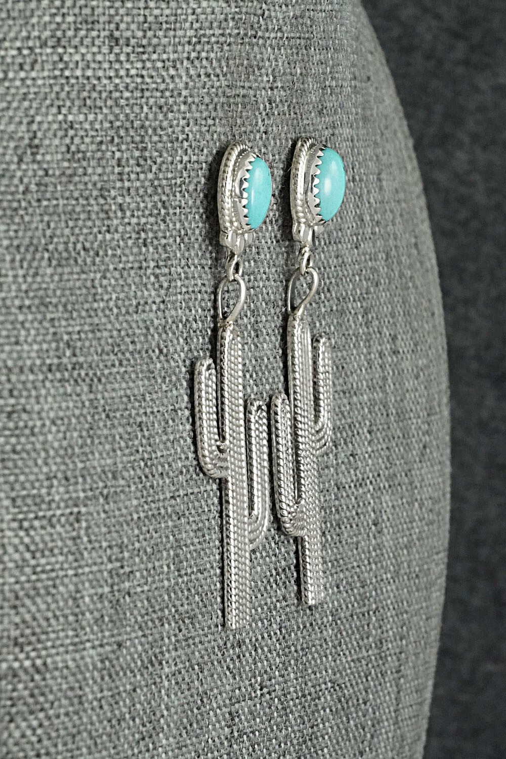 Turquoise & Sterling Silver Earrings - Annie Spencer