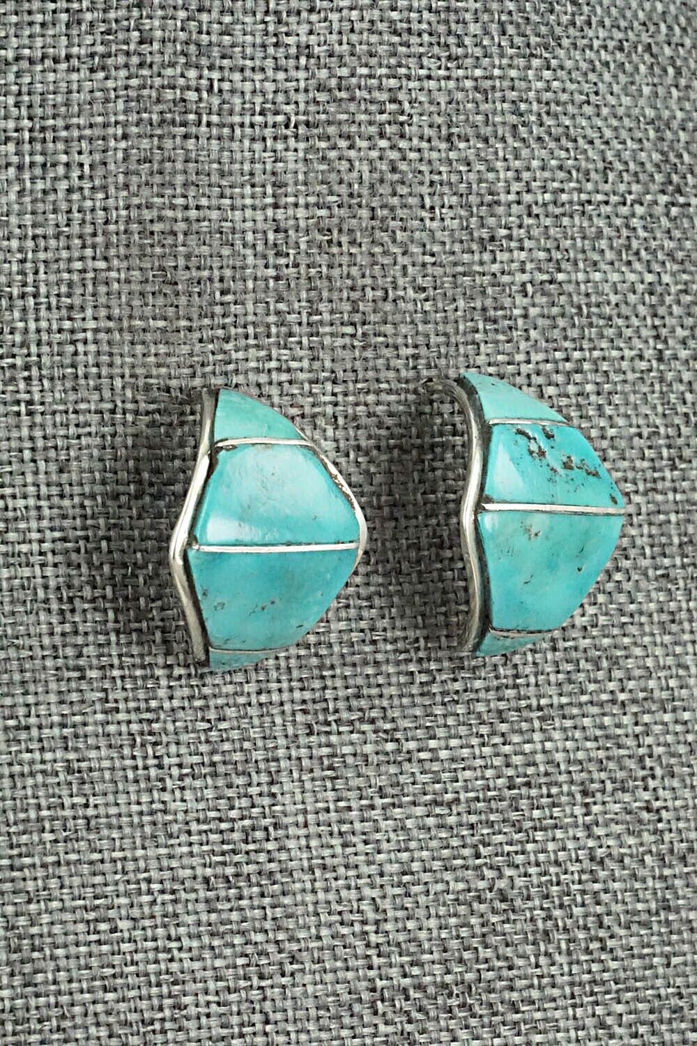 Turquoise & Sterling Silver Earrings - Andrew Enrico