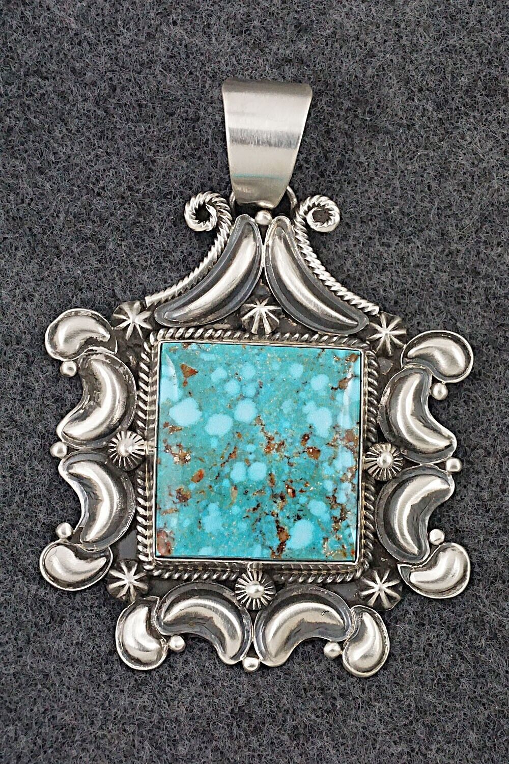 Turquoise and Sterling Silver Pendant - Derrick Gordon