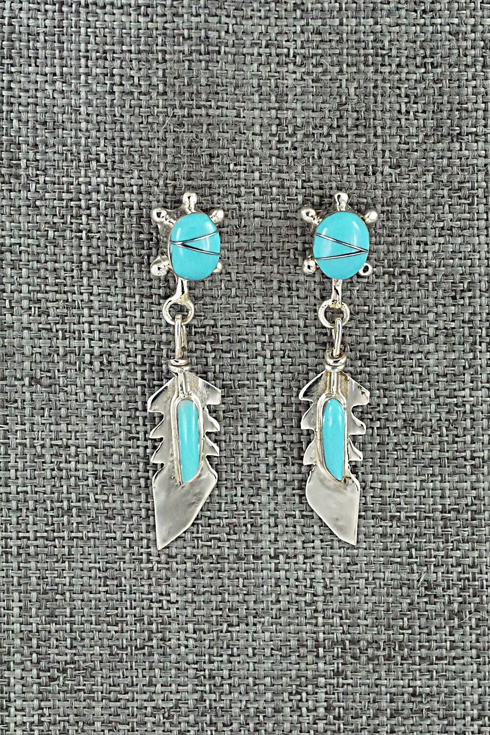 Turquoise & Sterling Silver Earrings - Maggie Bedah
