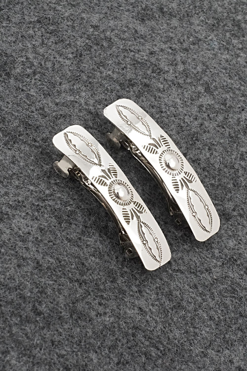 Sterling Silver Hair Barrettes - Bertha Begay