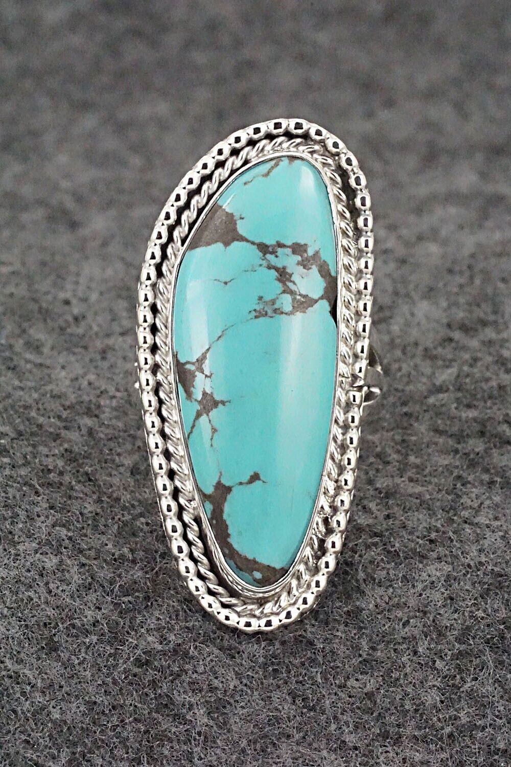 Turquoise & Sterling Silver Ring - Andrew Vandever - Size 7.5