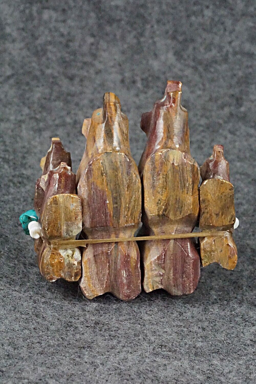 Bear Family Zuni Fetish Carving - Tim Lementino