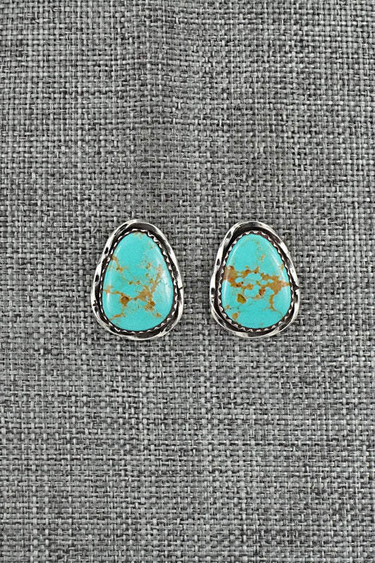 Turquoise & Sterling Silver Earrings - Ernest Hawthorne