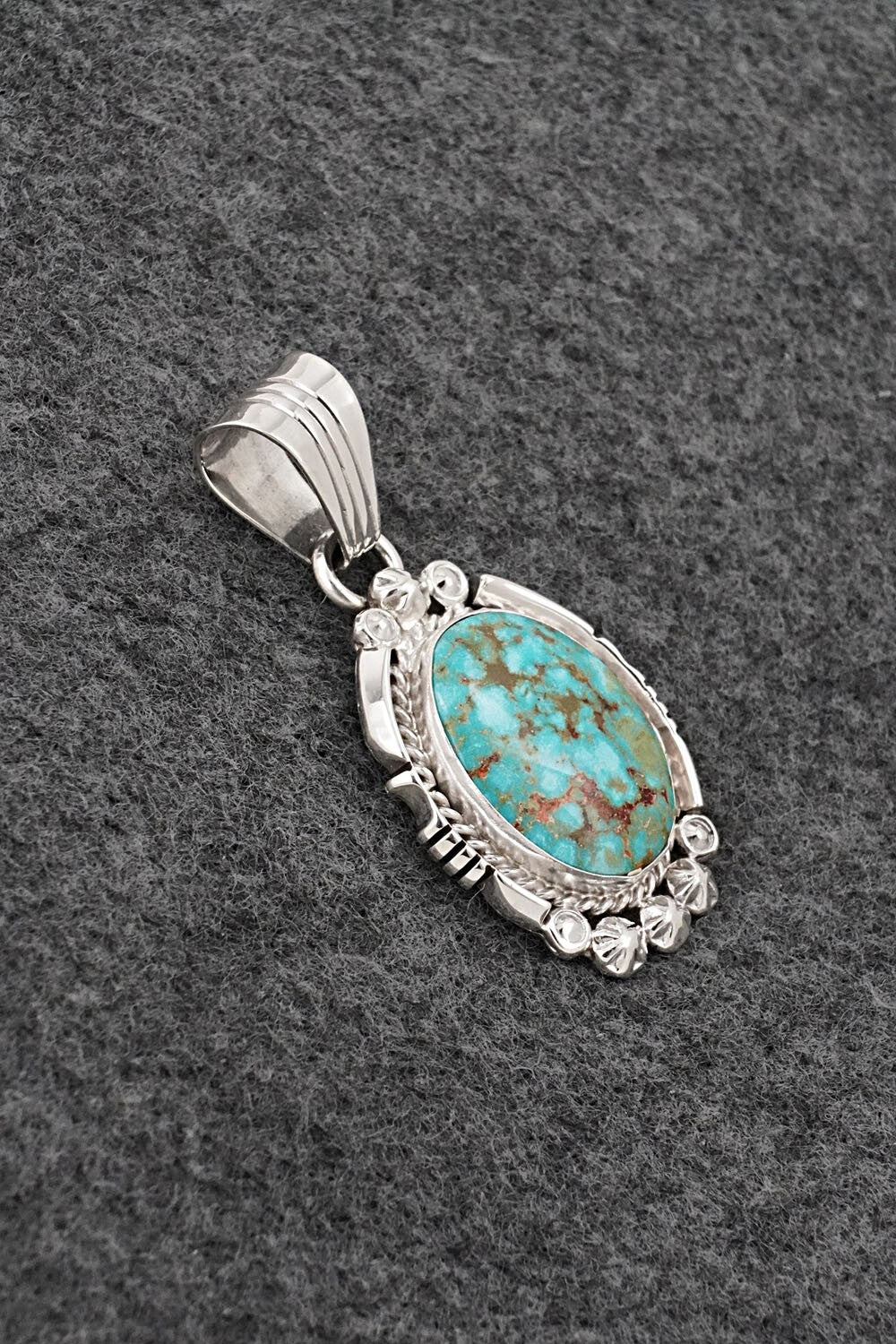 Turquoise & Sterling Silver Pendant - Daniel Benally