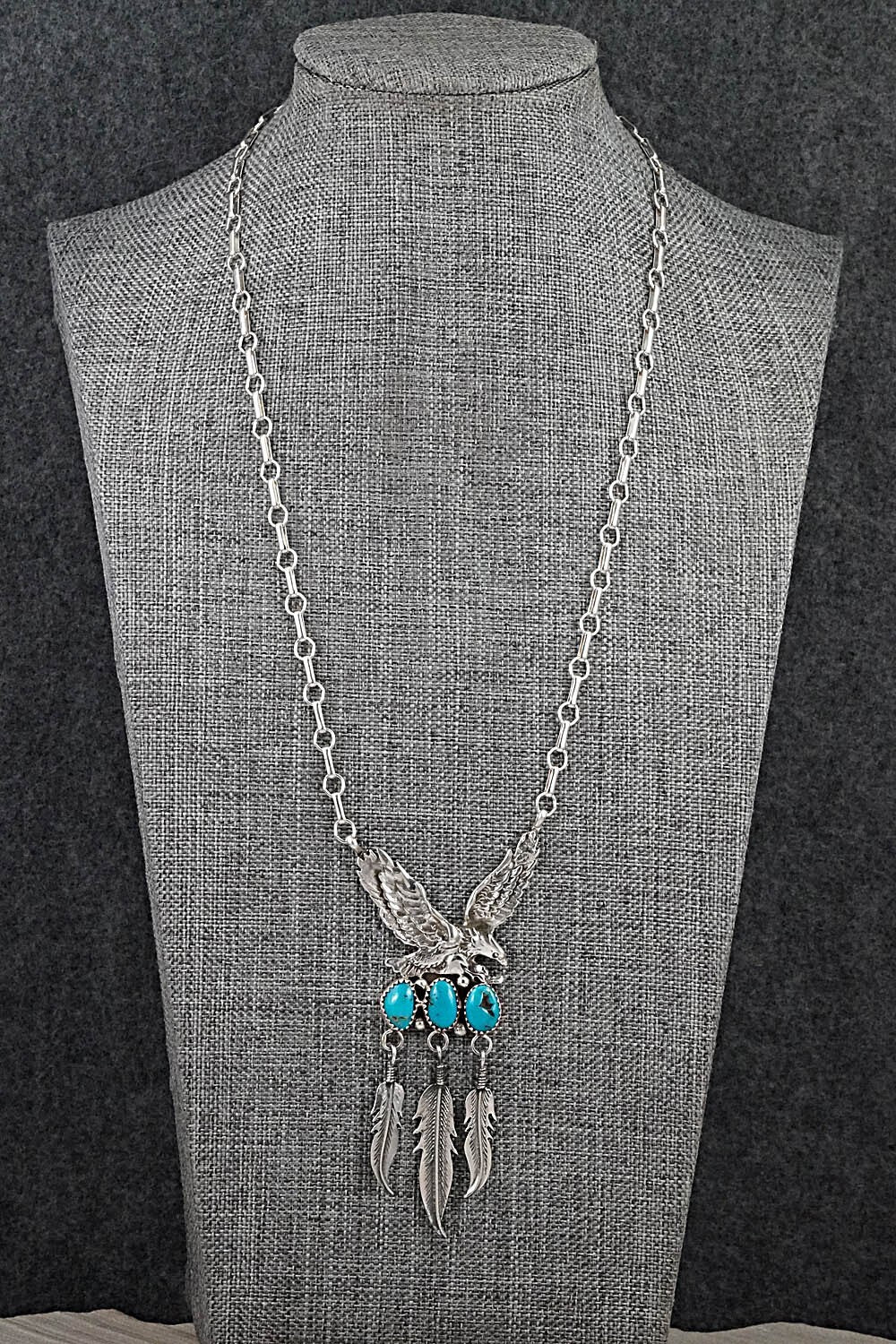 Turquoise & Sterling Silver Necklace - Henry Attakai