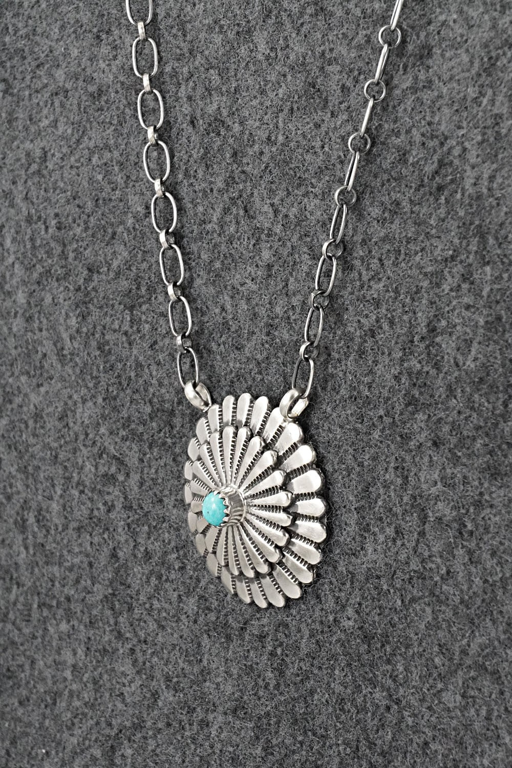 Turquoise & Sterling Silver Necklace - Sheldon Mariano