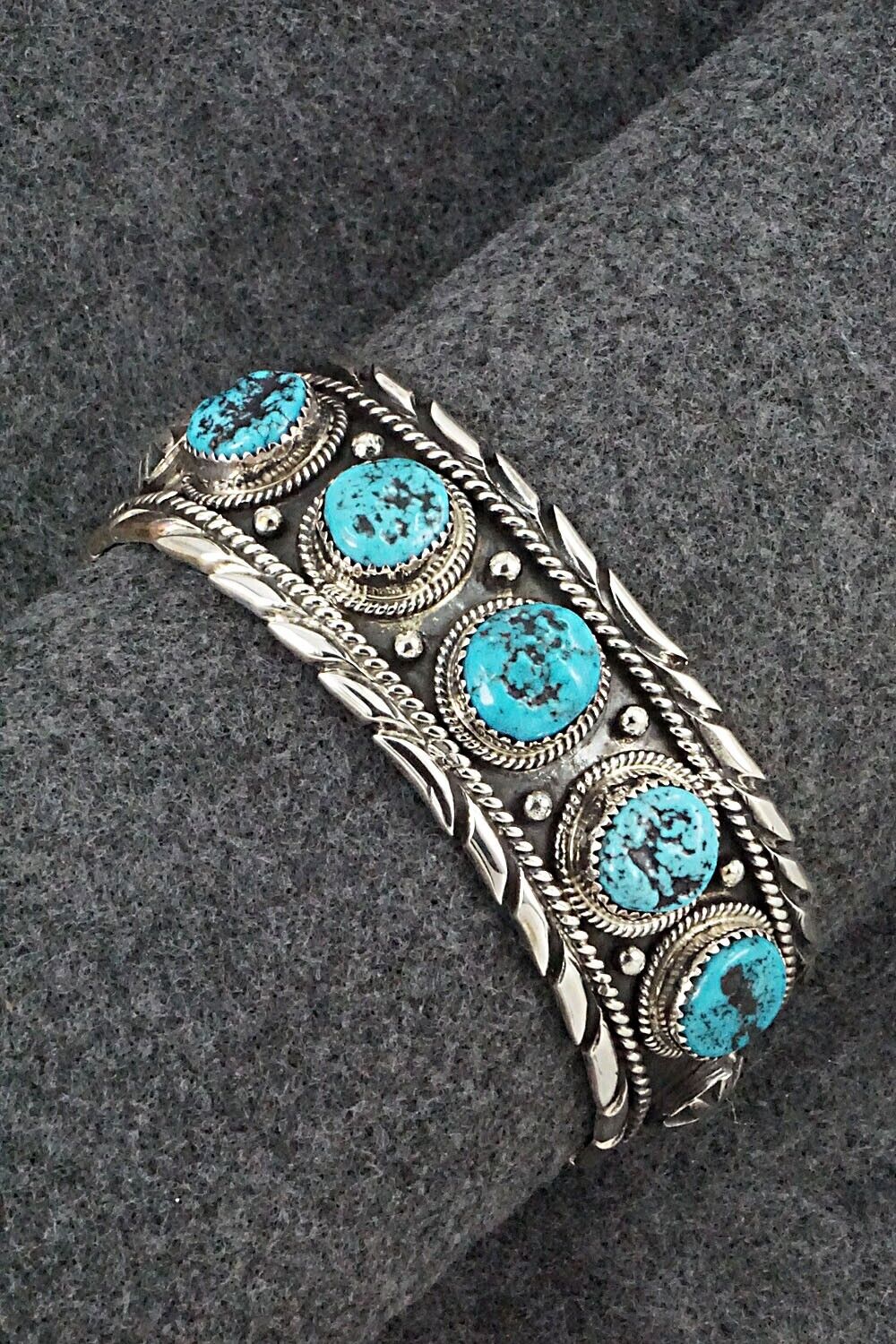 Turquoise and Sterling Silver Bracelet - Vernon Johnson