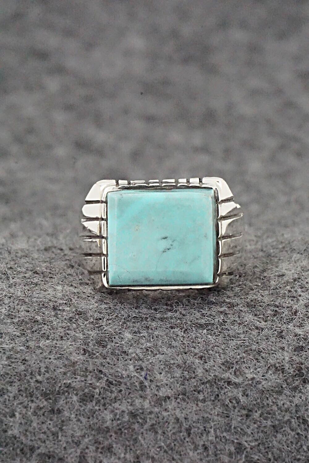 Turquoise & Sterling Silver Ring - Trevor Jack - Size 9.75
