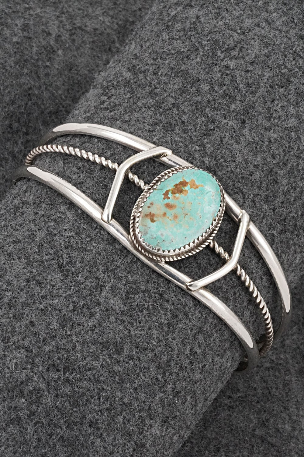 Turquoise & Sterling Silver Bracelet - Ernest Hawthorne