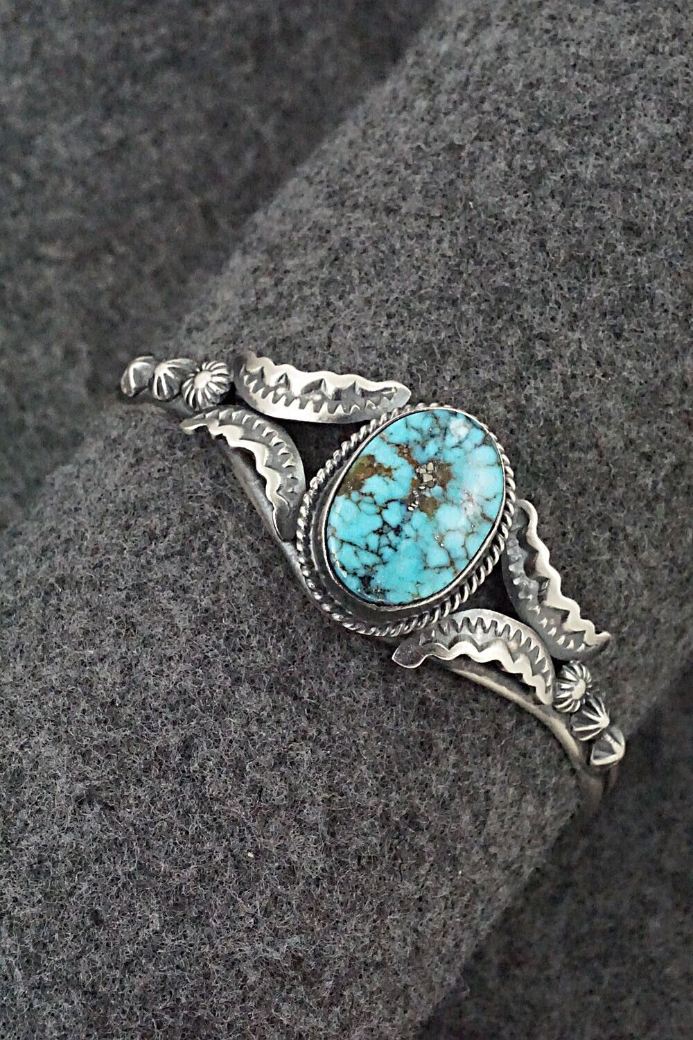 Turquoise & Sterling Silver Bracelet - Gilbert Tom