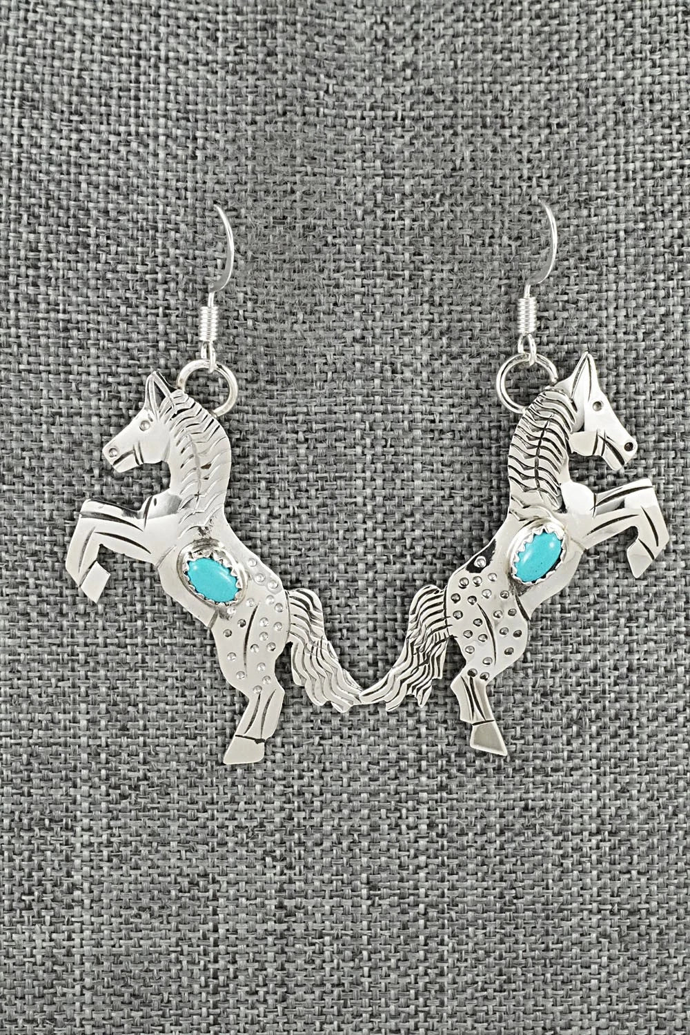 Turquoise & Sterling Silver Earrings - Louise Yazzie