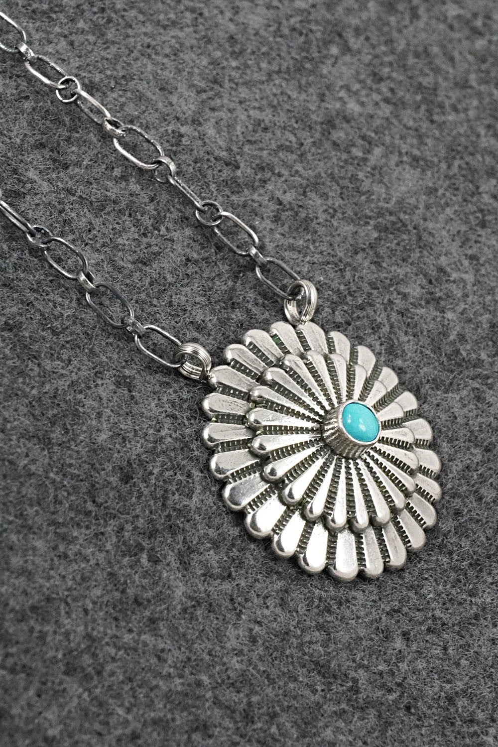Turquoise & Sterling Silver Necklace - Sheldon Mariano