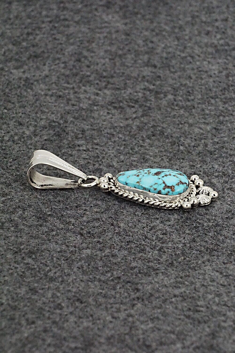 Turquoise & Sterling Silver Pendant - Samuel Yellowhair